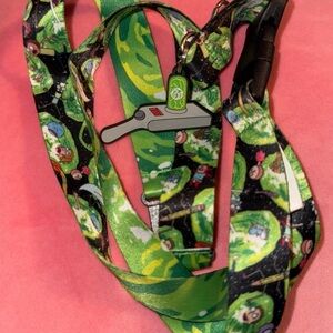 Rick & Morty Themed Lanyard with Portal Gun Charm